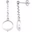66364:60001:P Sterling Silver 12-13mm Freshwater Cultured Coin Pearl Earrings