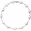 66365:60001:P Sterling Silver 12-13mm Freshwater Cultured White Coin Pearl Station 18" Necklace