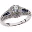 63942:60222:P 14kt White Blue Sapphire & 3/4 CTW Diamond Engagement Ring