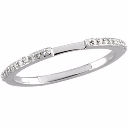 66369:100033:P 14kt White 1/8 CTW Diamond Band for 5X5 Engagement