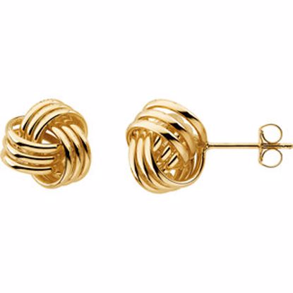 69011:2713:P 14kt Yellow 10.5mm Knot Earrings