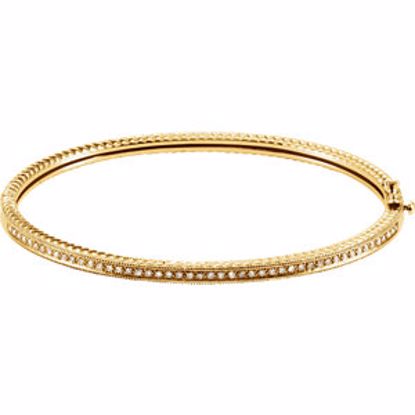 66377:60001:P 14kt Yellow 1/3 CTW Diamond Bangle Bracelet