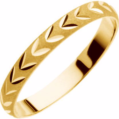 19350KIT:246866:P 14kt Yellow Youth Diamond Cut Band Size 1