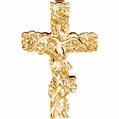 R42154:100001:P Floral Cross Pendant