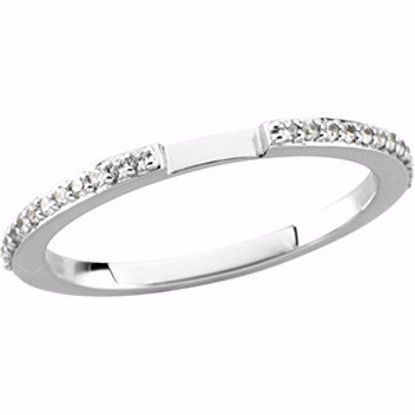 66369:100036:P 14kt White 1/8 CTW Diamond Band for 6X6 Engagement