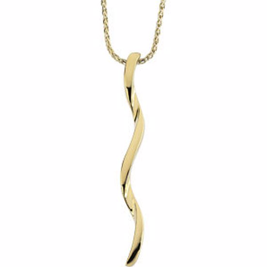 69076:82348:P 14kt Yellow Vertical Twist 18" Necklace