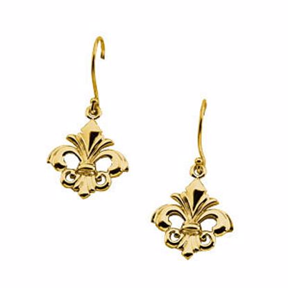 69004:83801:P Gold Fashion Fleur-de-lis Earrings