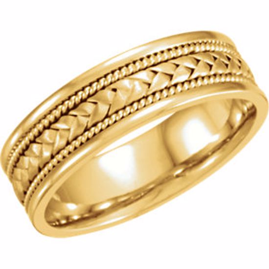 50633:100210:P 14kt Yellow 6.75mm Hand-Woven Band Size 6
