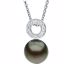 66183:600010:P 14kt White 1/8 CTW Diamond & 10mm Tahitian Pearl Necklace
