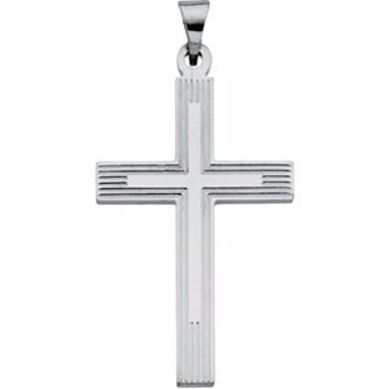 R16155:306439:P Sterling Silver 29x19mm Cross Pendant