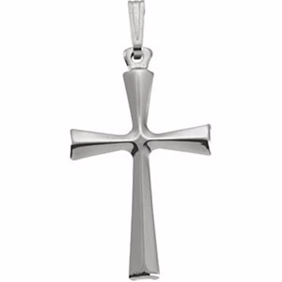 R16171:306443:P Plain Hollow Cross Pendant