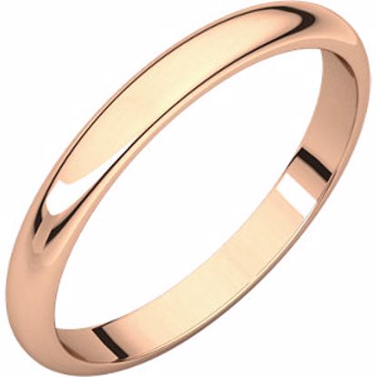 HR7:63624:P 14 K Rose 2.5mm Half Round Band