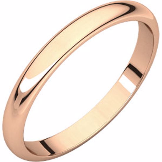 HR7:63624:P 14 K Rose 2.5mm Half Round Band