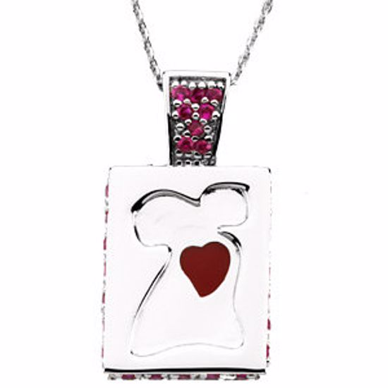 R45103KIT:60001:P Go Red American Heart Necklace