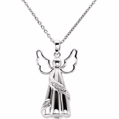 R45119KIT:60001:P Sterling Silver Angel Ash Holder 18" Necklace