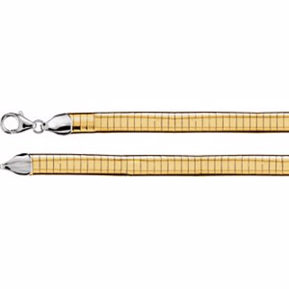 CH879:60002:P Sterling Silver and 14kt yellow Reversible Omega 6mm 
