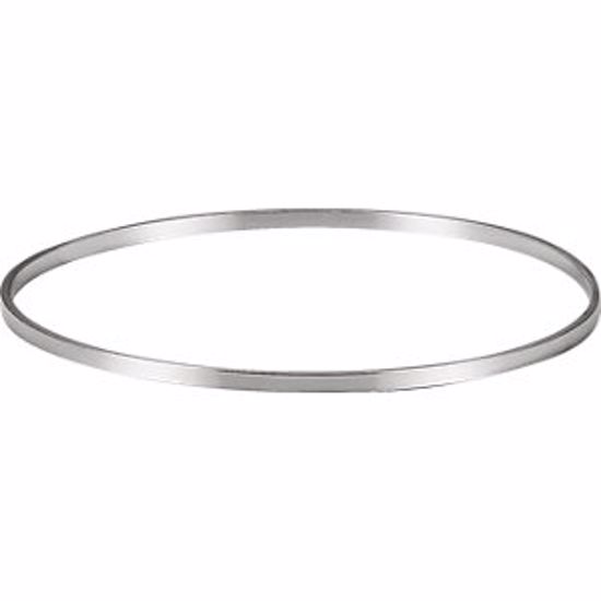 BRC373:60002:P Sterling Silver 2.25mm Bangle Bracelet