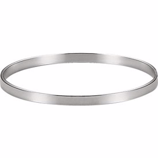 BRC373:60003:P Sterling Silver 4.75mm Bangle Bracelet