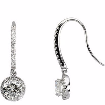 66491:662621:P Charles & Colvard Moissanite® & Diamond Earrings