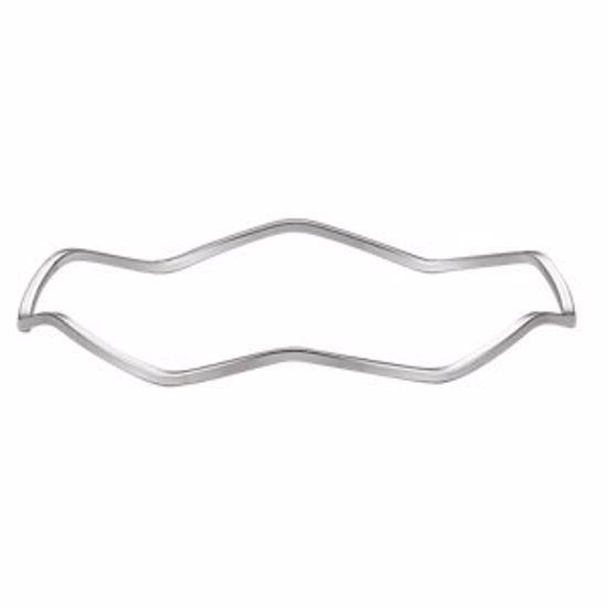 BRC376:60001:P Sterling Silver 1.75mm Wavy Bangle Bracelet