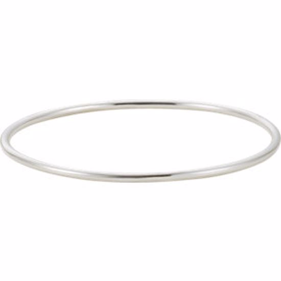 BRC378:60001:P Sterling Silver 2.5mm Bangle Bracelet