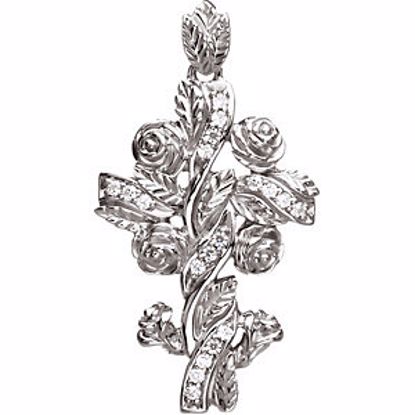 R42156D:421561:P Floral Cross Pendant