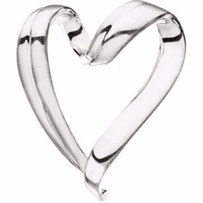 81987:307110:P Sterling Silver Heart Chain Slide