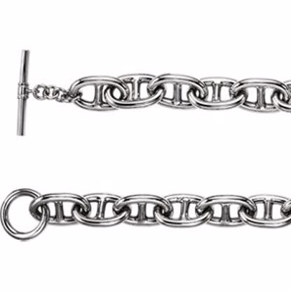 CH883:60001:P Sterling Silver 16mm Link 8" Chain
