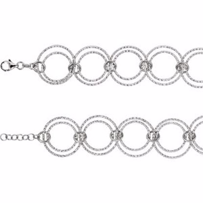 CH882:60001:P Sterling Silver Adjustable Circle 18" Chain