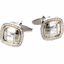 66534:843241:P Sterling Silver & 14kt Yellow 1/2 CTW Diamond Cuff Links