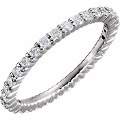 65459:1215210:P Platinum 1/2 CTW Diamond Eternity Band Size 6.5