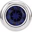 81668:22050:P 14kt White Imitation Sapphire "September" Birthstone Pendant Slide