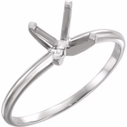 150522:1004:P 14kt White 7.8-8.6mm Round Engagement Ring Mounting