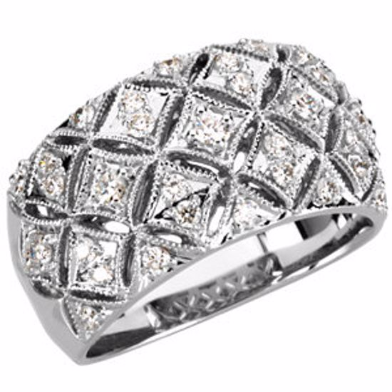 66627:60001:P 14kt White 1/2 CTW Diamond Ring