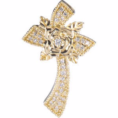 R42152D:60001:P Floral Cross Pendant