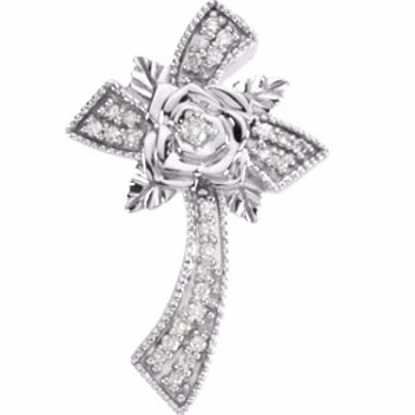 R42152D:60002:P Floral Cross Pendant