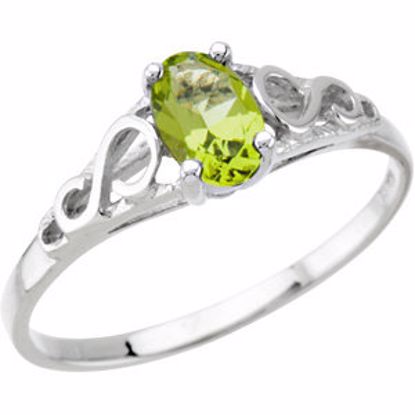 19335:60020:P Sterling Silver August Imitation Birthstone Ring 