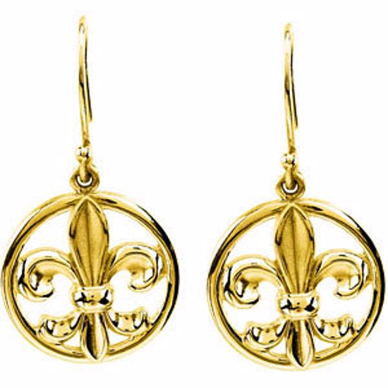 83798:60001:P Fleur-de-lis Earring