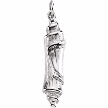 R41658:60002:P Sterling Silver 30x7.75mm Mezuzah Pendant