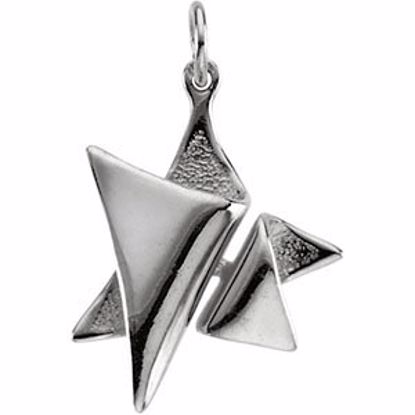 R41671:60003:P Sterling Silver 19x17mm Star of David Pendant