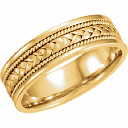 50633:100759:P 14kt Yellow 6.75mm Hand-Woven Band Size 11