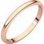 HR6:63638:P 14 K Rose 2mm Half Round Band