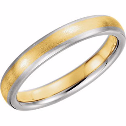 5835:133205:P 14kt Yellow & White 4mm Band Size 14