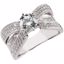 63021:101:P Sterling Silver Cubic Zirconia & 1/2 CTW Diamond Engagement Ring