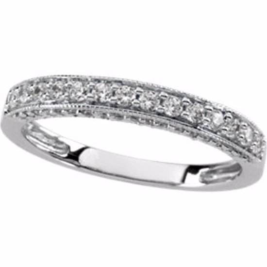 66682:104:P 14kt White 3/8 CTW Diamond Band