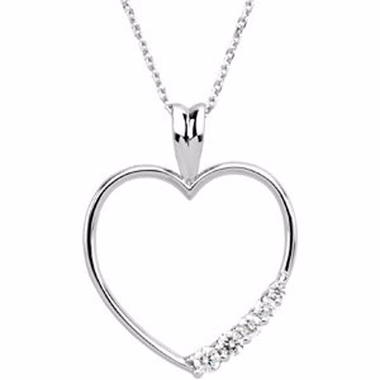 69158:65402:P Journey Diamond Heart Necklace