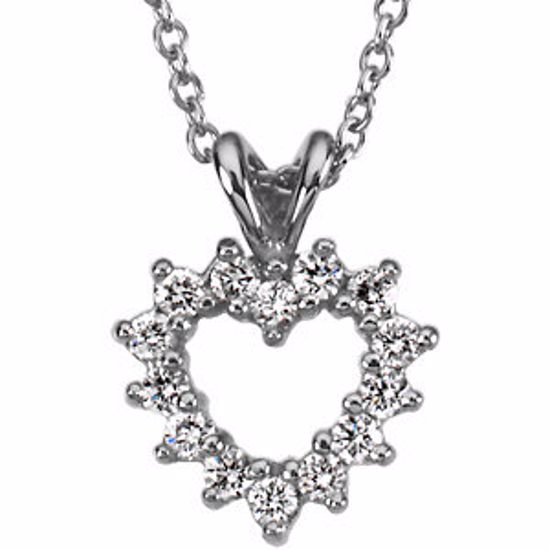 69164:66401:P Diamond Heart Necklace