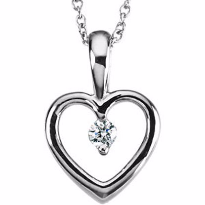 69166:66405:P Diamond Heart Necklace