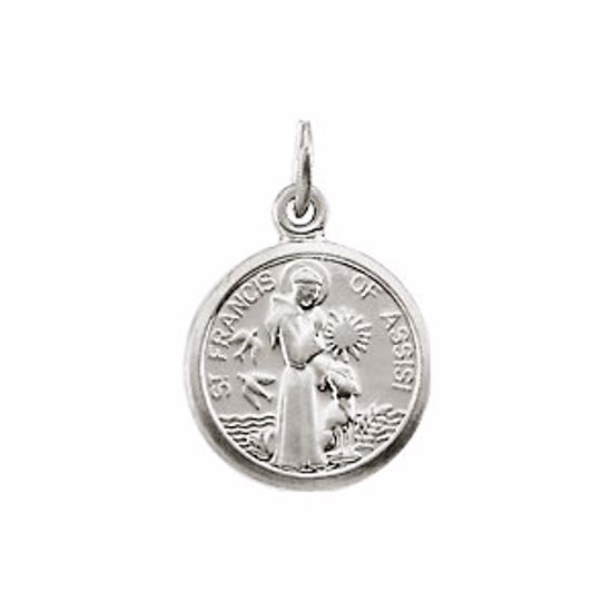 R41361:252316:P Sterling Silver 10.15x12mm St. Francis of Assisi Medal