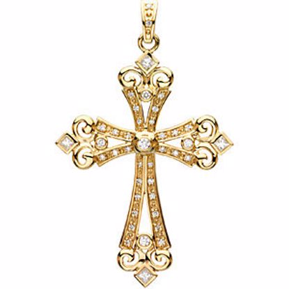 R42158D:101:P Fancy Cross Pendant